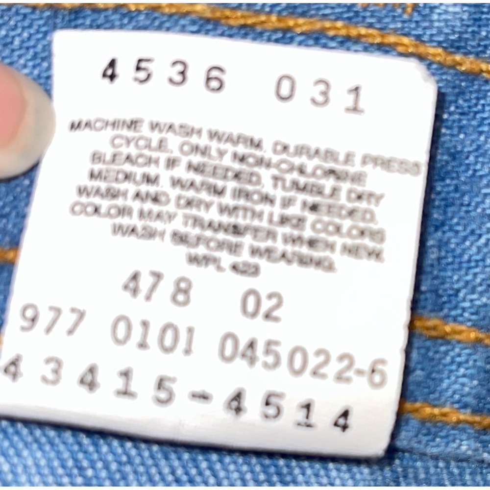 Vintage 977 Levi's 2001 Men's Denim Jeans Actual Measurements 40x27" FLAW Y2K - Picture 5 of 10